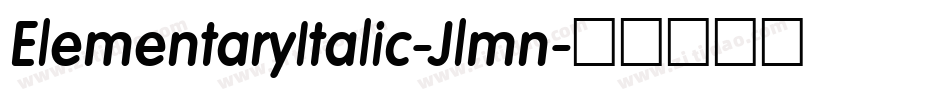 ElementaryItalic-Jlmn字体转换