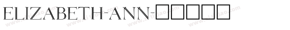 Elizabeth-ANN字体转换