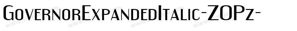 GovernorExpandedItalic-Z0Pz字体转换