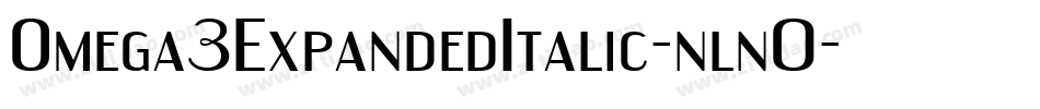 Omega3ExpandedItalic-nln0字体转换 Omega3ExpandedItalic-nln0字体转换