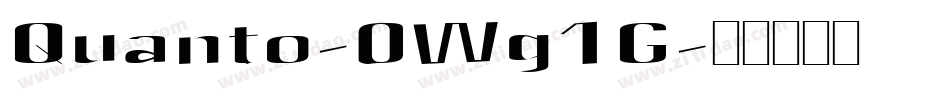 Quanto-0Wg1G字体转换