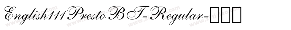 English111PrestoBT-Regular字体转换