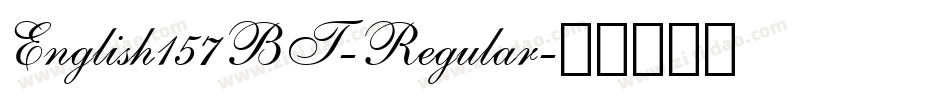 English157BT-Regular字体转换