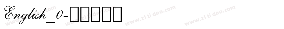English_0字体转换