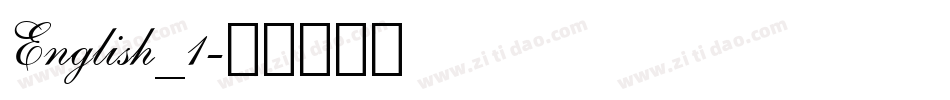 English_1字体转换