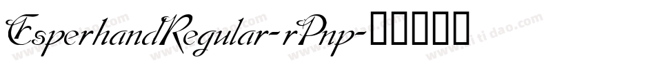 EsperhandRegular-rPnp字体转换
