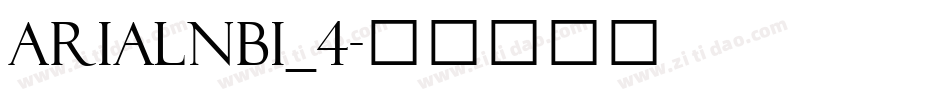 ARIALNBI_4字体转换