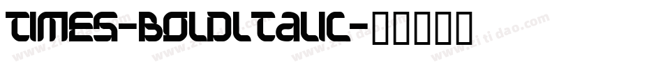 times-boldltalic字体转换