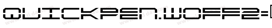 quickpen.woff2字体转换
