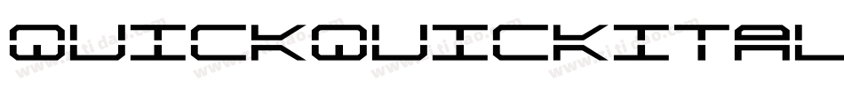 quickquickital字体转换