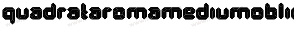 QuadrataromaMediumoblique-lPRX字体转换