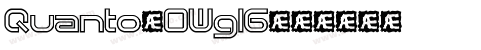 Quanto-0Wg1G字体转换