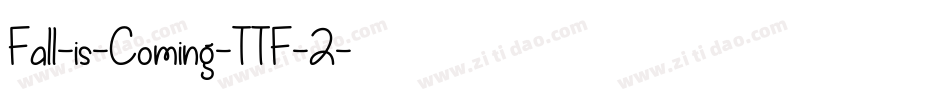 Fall-is-Coming-TTF-2字体转换