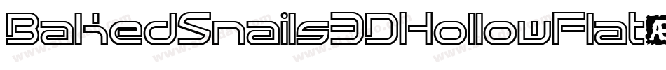 BakedSnails3DHollowFlat字体转换