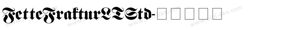 FetteFrakturLTStd字体转换