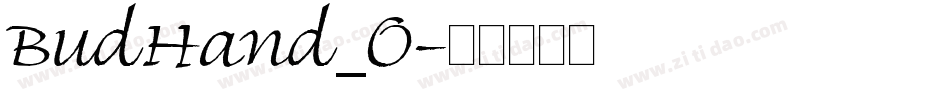 BudHand_0字体转换