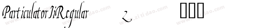 ParticulatorIiRegular-2z18字体转换