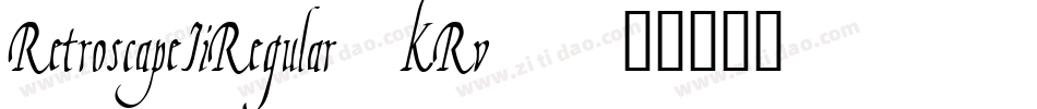 RetroscapeIiRegular-KRv7字体转换