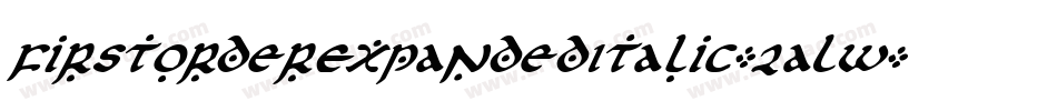 FirstOrderExpandedItalic-2aLw字体转换