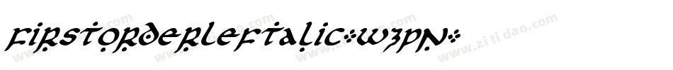 FirstOrderLeftalic-wzPn字体转换