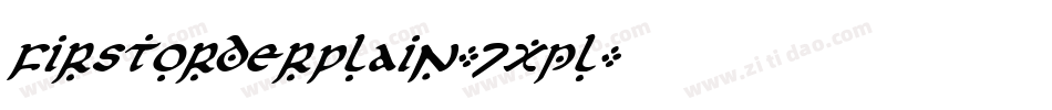 FirstOrderPlain-7xpl字体转换