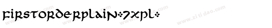 FirstOrderPlain-7xpl字体转换