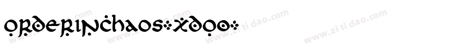 OrderInChaos-xdO0字体转换