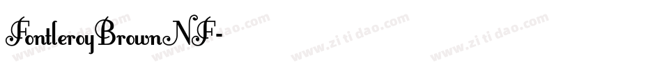 FontleroyBrownNF字体转换