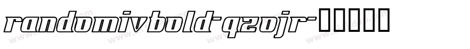 RandomIvBold-qZojr字体转换
