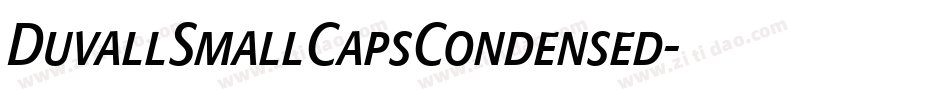 DuvallSmallCapsCondensed字体转换