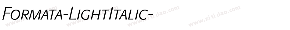 Formata-LightItalic字体转换