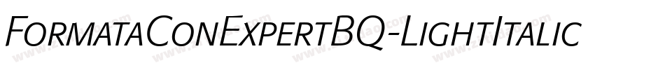 FormataConExpertBQ-LightItalic字体转换