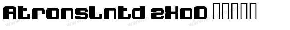 Atronslntd-zXoD字体转换