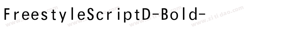 FreestyleScriptD-Bold字体转换