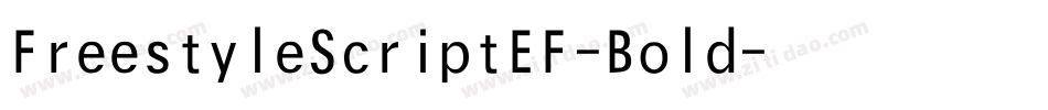 FreestyleScriptEF-Bold字体转换