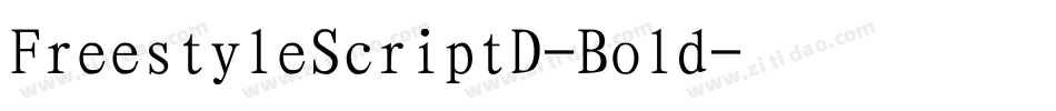 FreestyleScriptD-Bold字体转换