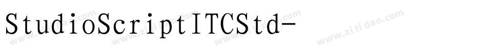StudioScriptITCStd字体转换