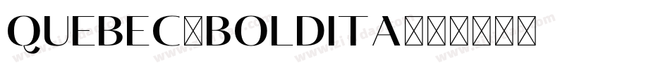 Quebec-BoldIta字体转换