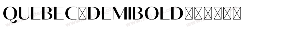 Quebec-DemiBold字体转换
