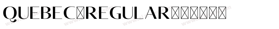 Quebec-Regular字体转换