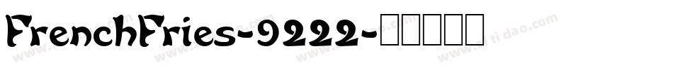 FrenchFries-9222字体转换