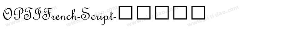 OPTIFrench-Script字体转换