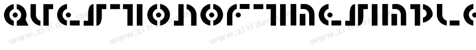 QUESTIONOFTIMESIMPLE字体转换