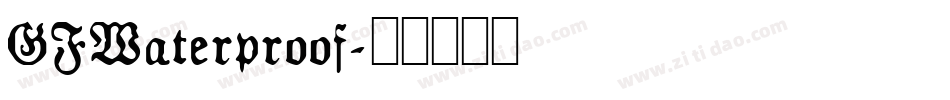 GFWaterproof字体转换