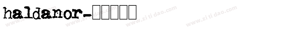 haldanor字体转换