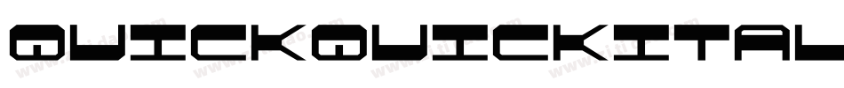 quickquickital字体转换