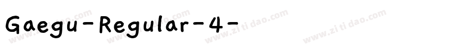 Gaegu-Regular-4字体转换