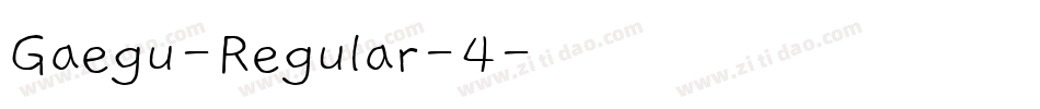 Gaegu-Regular-4字体转换