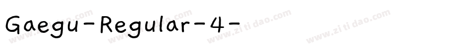 Gaegu-Regular-4字体转换