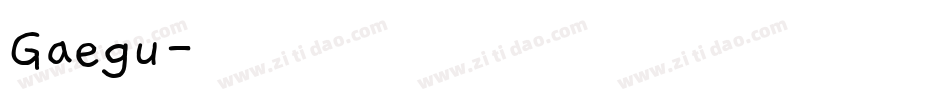 Gaegu字体转换